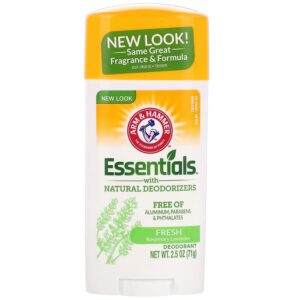 ARM & HAMMER Essentials Natural Deodorant Fresh 2.50 oz (Pack of 10)