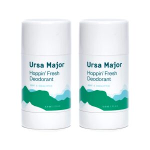 Ursa Major Natural Deodorant – Hoppin’ Fresh | Aluminum-Free, Non-staining, Cruelty-Free | Formulated for Men and Women | 2.6 Ounces | 2-Pack