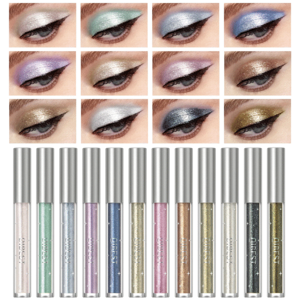 15 Colors Liquid Pigment Eyeshadow Light Waterproof Glitter Shimmer Metallic Diamond Liquid Eye Shadow Beauty Cosmetics - Image 3
